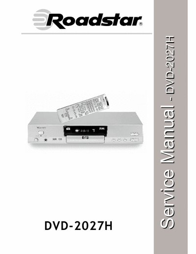 ROADSTAR 2027 service manual for dvd